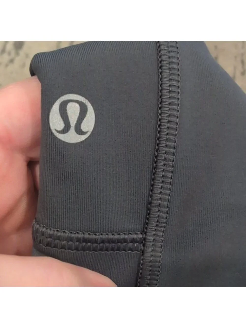Lululemon Run: Your Heart Out CropCoal / White Heathered Blurred Grey Classic